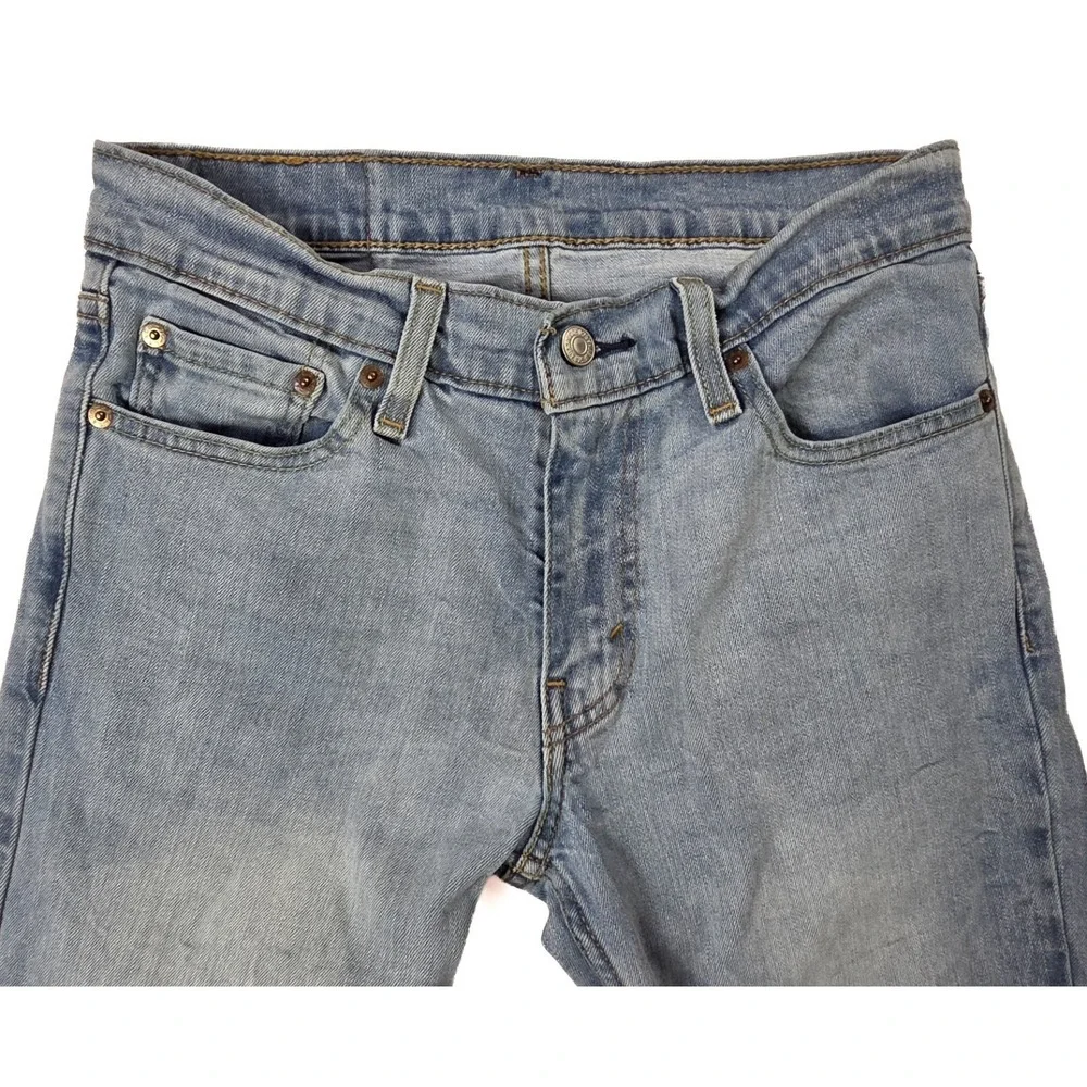 Levi's 511 Slim Fit Stretch Light Blue Stone Wash Denim Jeans Men's Size 30x30